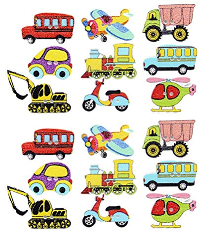 EXCEART 100 Stück Holzknöpfe Transport Thema Knöpfe Auto Flugzeug Geformte Knöpfe Ersatzknopf für DIY Nähdekoration (Gemischte Farbe)