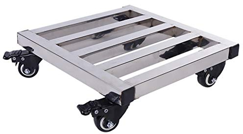 Pflanzenroller Eckig Aus Holz Pflanzenroller Eckig Aus Holz Mit 360 ° Abschließbaren Zauberrädern,Blumenroller Für Den Innenbereich,Beweglichen Pflanzen-Dolly-Blumen-Topf-Tablett Für Den Innenraum