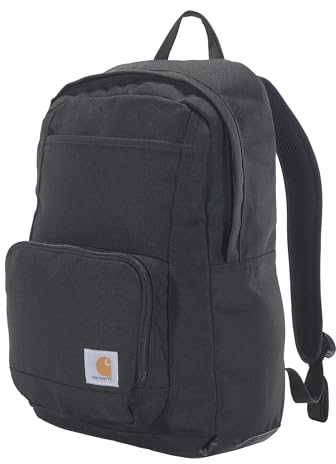 Carhartt 23L Einfach-Rucksack, robuster Rucksack mit Laptophülle und Duravax abriebfestem Boden, schwarz, Einheitsgröße, B00027500199
