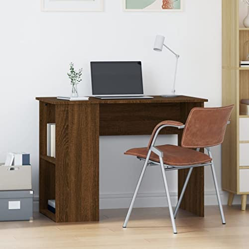 schminktisch ohne spiegel,schreibtisch klein,kleiner schreibtisch,Schreibtisch Braun Eichen-Optik 100x55x75 cm Holzwerkstoffsekretär,secretary,sekretär schreibtisch,schreibtisch klappbar,
