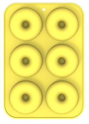 TSTSM Donut Mould Baking Cake Mould DIY Baking Oven Mould-Yellow