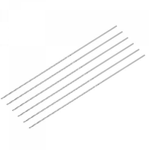 sourcing map 6 Stk. HSS Spiralbohrer (Hoch schnell Stahl) extra lange Spiralbohrer 1,5mm Durchmesser 160mm