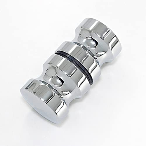 Tirador Puerta Perilla de Puerta de Ducha Esférica de Doble Cara, Superficie Cromada con Pulido de Espejo, Aleación de Aluminio/acero Inoxidable 304, Manija de La Puerta de Estilo Moderno Simple