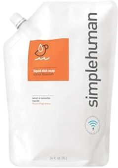 simplehuman 1L Zitrusblüten Spülmittel, hypoallergen (DEA, sulfat- und parabenfrei), biologisch abbaubar, Flüssigseifenspender kompatibel