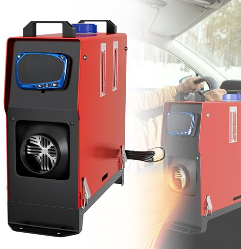 Froadp 12V 8KW Diesel Standheizung Lufterhitzer mit Fernbedienung LCD Monitor für KFZ Heizung 5L Diesel Luftheizung Kraftstoffheizung mit Überhitzungsschutz für Wohnmobil PKW LKW (LCD, Schwarz+Blau)