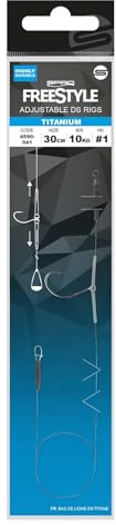Spro Freestyle Titanium Dropshot Rig verstellbar #4 50cm - 6-10 lb, 80 lb Test, Monofilament, Gelb, Orange, Rot