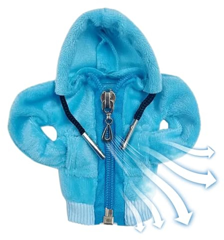 Goowafur Gear Shift Hoodie - Verstellbarer Schaltknaufschutz aus Plüsch mit Reißverschluss - Niedliches Auto-Innenzubehör für Reisen, weiche Handbremsabdeckung für den Alltag