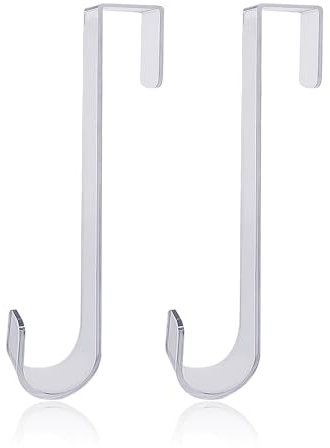 OAAO 2 Transparent Door Hooks, Christmas Wreath Hooks, Door Wreath Hooks, Wreath Hook Hangers, Convenient Front Door Wreath Holder, Decorative Door Home Office Wall Wreath Display
