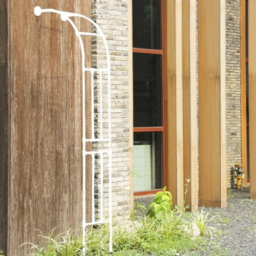 YHWKGZ Arche Jardin Fer forgé, Pergola for Plantes en Demi-Arche, Support for Plantes grimpantes, Treillis arqué de Jardin extérieur, Décor de Patio, Facile à Assembler et à démonter (Color : Wit, S