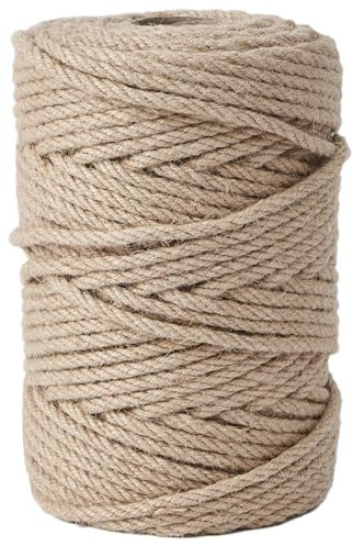 LZ.MZXU Juteschnur, Juteseil 8mm 10M Kordel Natur Hanfseil für Garten Schnur Paketschnur Pflanzen Kordel Basteln DIY Schnur Dekoration