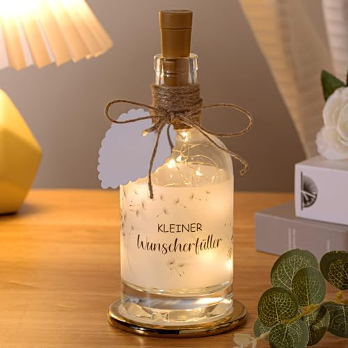BBTO Luz LED para Botella con Texto Regalo para Novias Guirnalda de Luces Decorativas Iluminadas con Forma de Botella para Regalos de Novios y Novias para Cumpleaños Navidad(Regalo Monetario)