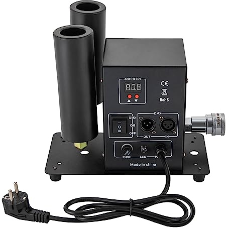 200W Nebelmaschine Doppelrohr DMX Rauchmaschine CO₂ Luftsäulenmaschine mit Anzeigelicht und Display DMX 512 für öffentliche Plätze Eisbahnen Lichtpartys