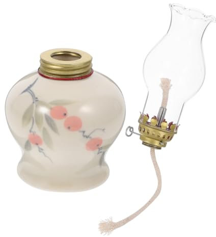 Zerodeko Rustikale Petroleumlampe für Innenbereich Vintage Metalllaterne Antike Öllampe Klassische Petroleumlampe Alte Sturmlaterne Dekorative Tischlampe Notbeleuchtung für Ländlichen Küche