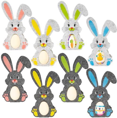BOFUNX 8pcs Osterhasen Box Osterhasen Tüten Geschenktüten Ostereier Verpackung Geschenk Ostertüten für Basteln Kinder Geschenkverpackung Ostergeschenk