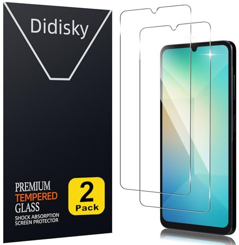 Didisky (2-Piezas Cristal Templado Protector de Pantalla para Samsung Galaxy A06 6.7, Antihuellas, Sin Burbujas, Fácil de Limpiar, 9H Dureza, Transparente