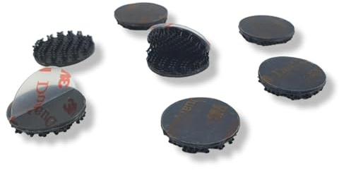 20mm Durchmesser (12 Stück) | 3M Dual Lock SJ 3550 Pads – Schwarz – Extra Starker Pilzkopfverschluss – Selbstklebend – Wiederlösbare Befestigung