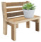 Spetebo Panchina decorativa in legno – 23 x 21 cm – Panca decorativa piccola in legno – Decorazione da giardino Mini panca in legno – supporto per piante e fiori panchina