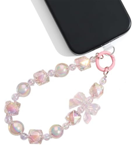 COYUN 1 Pcs Charme de Téléphone, Chaîne Anti-Perte de Téléphone, Lanière de Téléphone, Cordon Telephone Portable, Rose Longe de Téléphone Portable, Bijoux de Telephone, Dragonne Telephone Portable