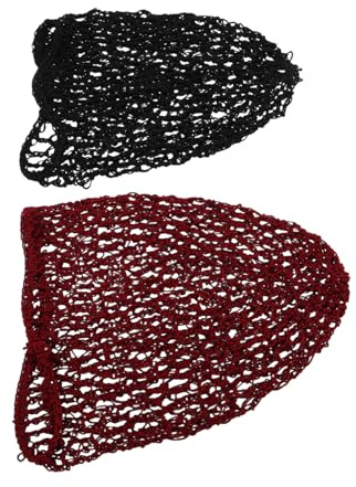 CTIRCHIU 2stücke Gehäkelte Netz Schlafmütze Haarschutz Für Langes Haar Dehnbar Langlebiges Material Haarnetz Für Damen Geeignet Für Schlaf Und Haarschmuck