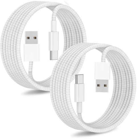 Cavo USB-A a USB-C, 3 Metri, Set da 2 Pezzi, Intrecciato in Nylon, Compatibile con iPhone17/iPhone16/iPhone15, MacBook, iPad Pro, Samsung,Carplay