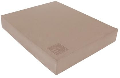 Orange Gym Balance Pad - 38x32,5x6 cm - Taupe - Balance Kissen für Ganzkörpertraining - Sportgerät für zu Hause - Training von Rumpfstabilität, Muskeln, Gleichgewicht und Koordination