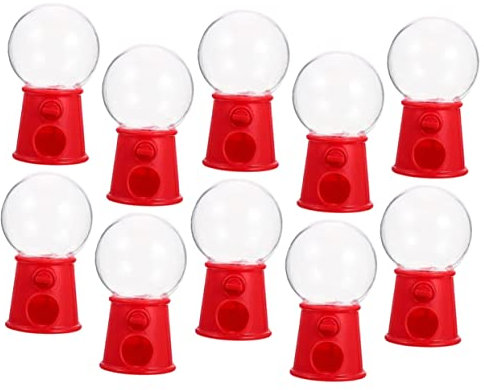 GLEAVI 10Pcs Mini Candy Dispenser Machine Fun Gumball Bank for Hand Eye Coordination and Family Bonding for