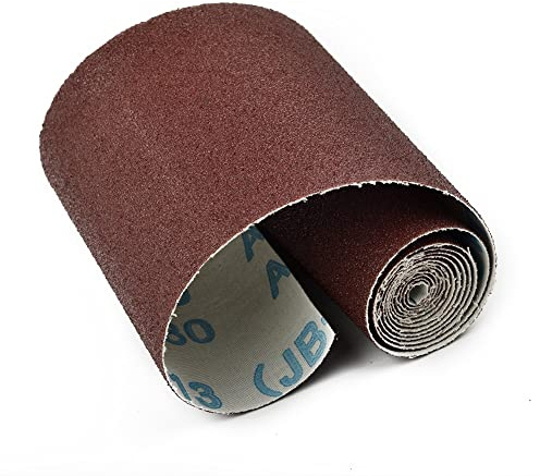 Rollo de lija de 1 m (1 unidad) - Papel de lija de grano 80-600 for pulir madera y metal - 96 mm de ancho, for superficies contorneadas y curvas(120grit)