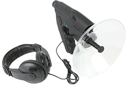 Dispositivo di ascolto con amplificatore del suono Dispositivo di ascolto parabolico Microfono parabolico 8X Monoculare Parabola HD per l'osservazione e l' degli uccelli di