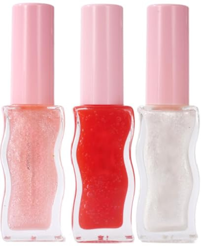 Huile de lèvres hydratante,3PCS miel infusé hydratant nourrissant pour les lèvres,Lèvre brillantes éclaircissantes Huile de lèvre transparentes Gloss Plumping (#2)