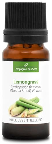 CITRONELA - 10 mL - Aceite Esencial Orgánico - 100% Puro, Natural, Quimiotipado y Certificado AB