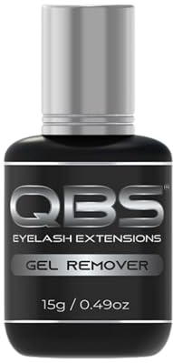 QBS® Gel Type Glue Remover – Eyelash Remover for Extensions | Transparent Adhesive Dissolver | Lash Glue & Cluster Remover | Eyelash Extension Cleaner | Debonds in 60s – 15g
