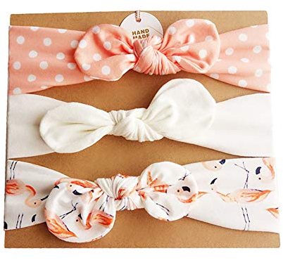 Bllatta Hasenohren Stirnbänder Haarbänder Baby Mädchen Kids Elastic Stirnbander Turban Knot Stirnband Kleinkind Stirnband