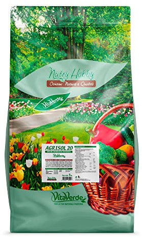 AGRISOL 20-20-20, concime polvere solubile per piante e fiori, kg 5, Vitaverde