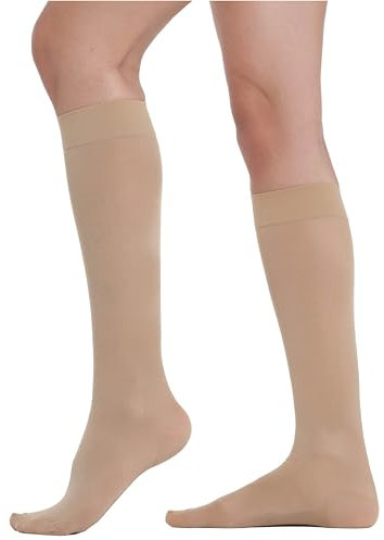BEONTOP by Gambetti Gambaletti Compressione Graduata Donna 140 Denari - Calze Compressione 22-23 mmHg, Riposanti, Contenitive, Elastiche Per Vene Varicose, Comfort Support Line - Made in Italy