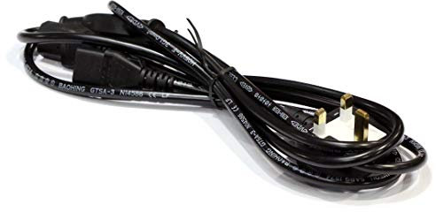 2m 2 Metre Moulded 3 pin 10A IEC C13 UK DOUBLE MAINS Kettle Monitor Computer Power Cable Lead E-Service (Europe) Ltd