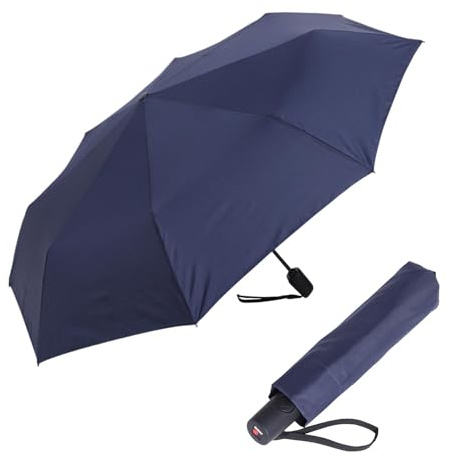 Knirps Regenschirm I.200 Medium Duomatic in verschiedenen Farben mit Schirmtasche I kleiner Taschenschirm mit Drucktaste I Regenschirm automatisch & kompakt I Taschenregenschirm leicht & sturmfest