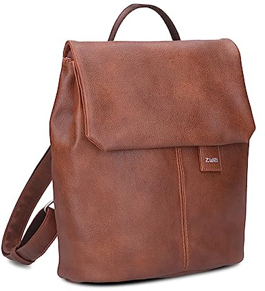 Zwei MADEMOISELLE.M Rucksack MR8 cognac, Unisex-Erwachsene Rucksack, cognac, TALLA ÚNICA -