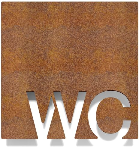 Vintage WC-Schild - selbstklebend - Retro Design Toiletten-Schild W-10-R