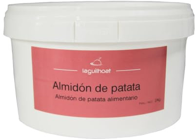 Almidón de Patata 2 kg en Cubo con Tapa Reutilizable Espesante Neutro para Salsas Repostería Panadería y Postres Fécula 100% Pura