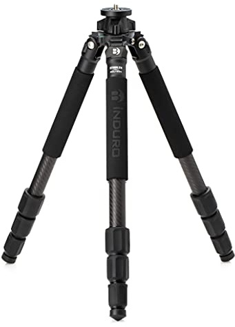 Benro Induro Classic - Trípode de fibra de carbono, 2 patas de la serie, 4 secciones de patas, cerraduras de pierna giratorias, funda de transporte acolchada (BICLT204)