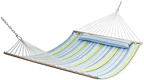 caihuashopping Hängematte Outdoor Outdoor Doppel Hängematte Gesteppte Stoffbett Swing Hängen mit Kissen Outdoor Picknick Camping Hängematte Hängematte