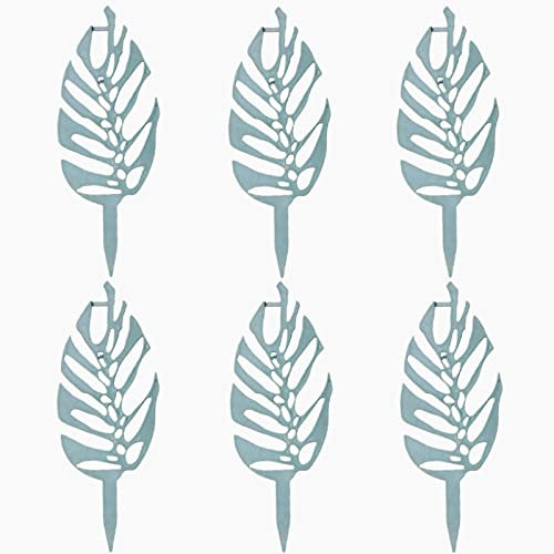 FGYZYP Rankhilfe für Kletterpflanzen, Blätter-Form, Eisen, Topfpflanzen-Halterung, rostfrei, für Innen- und Außenbereich, Zimmerpflanzen, Ranken, Blumen, Efeu und Erbse, 6 Stück