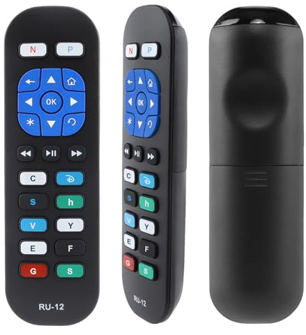Telecomando Universale a Infrarossi Adatto per tutti i Rok Box, RU-12 per Now TV Box e Rok Player con Ricevitore IR, con 12 tasti di scelta rapida [NON per Rok Stick o Rok Built-in TV]