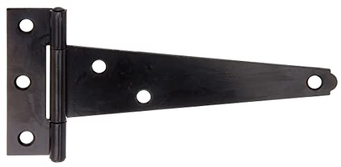 Alberts 347994 Kistenband | mit vernietetem Stift | schwarzer Tauchlack | Band: 125 mm | Scharnier: 22,5 mm