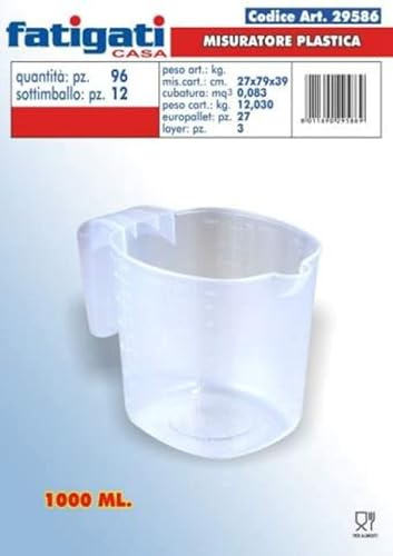 FATIGATI SRL BROCCA PLASTICA Graduata 1000ml 29586, Come da Foto