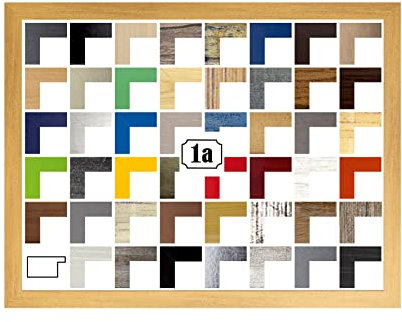 Montana Deluxe Bilderrahmen Posterrahmen 36x49 cm Puzzlerahmen Farbe Gold Gewischt Farbgruppe D Klares Kunstglas