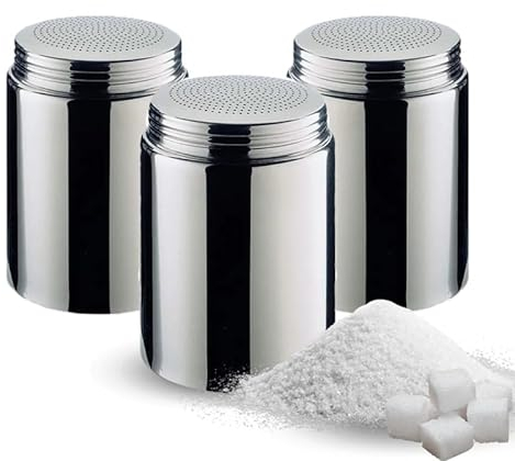 VIRSUS Dispenser Spandizucchero 129, capacità 300 gr, spargizucchero in Acciaio Inox, dosatore per Zucchero, Cacao, Zucchero a Velo e Polveri, per Decorare Cappuccini e Dolci (3)