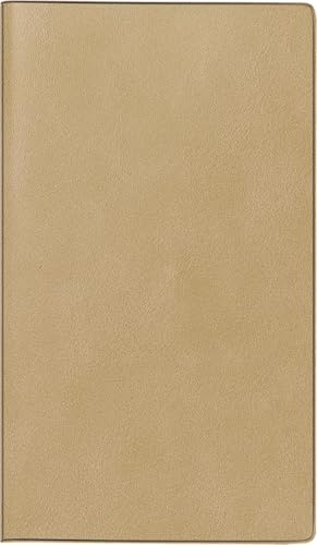 rido/idé Taschenkalender Modell Taschenplaner int. (2025), 2 Seiten = 1 Woche, A6, 144 Seiten, Kunstleder-Einband, hellbraun