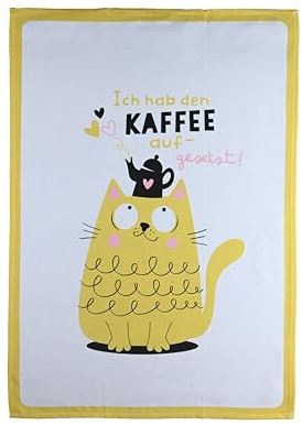 HappyLife Geschirrhandtuch Geschirrtuch (Ich hab den Kaffee aufgesetzt)