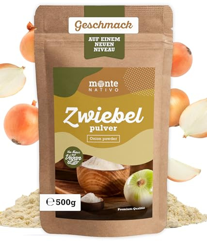 Lökpulver Monte Nativo (500 g) - Torkad Lök - Rent Lökpulver för Matlagning - Torkade Kryddor - Onion Powder